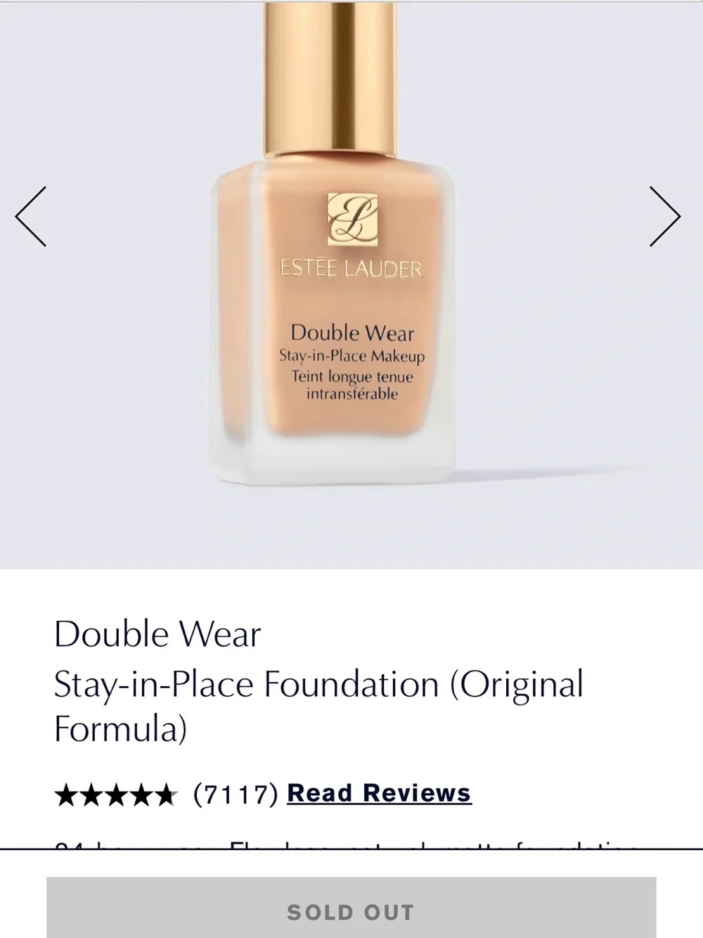 1W0 NEW Estee Lauder Double Wear Stay-in-Place Foundation